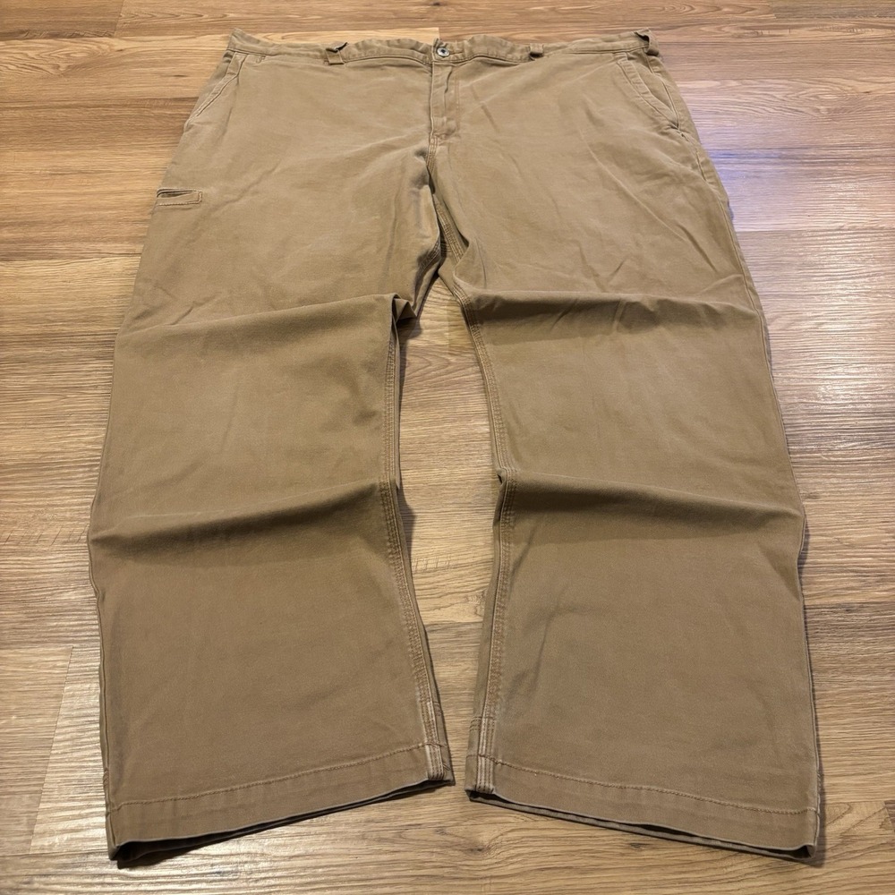 Duluth Trading Co Flex Ballroom Khakis Mens 44x32 Brown Relaxed Fit Chino Pants